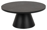 Soli Coffee Table Glass/Ceramic Fairbanks Black, Ø85