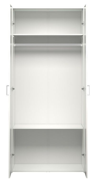 Space Wardrobe - White w/2 doors