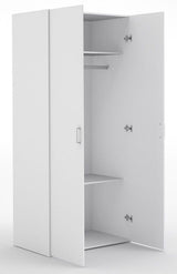 Space Wardrobe - White w/2 doors