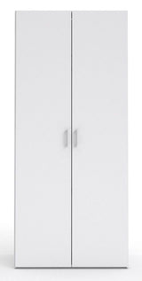 Space Wardrobe - White w/2 doors