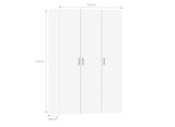 Space Wardrobe - White w/3 doors