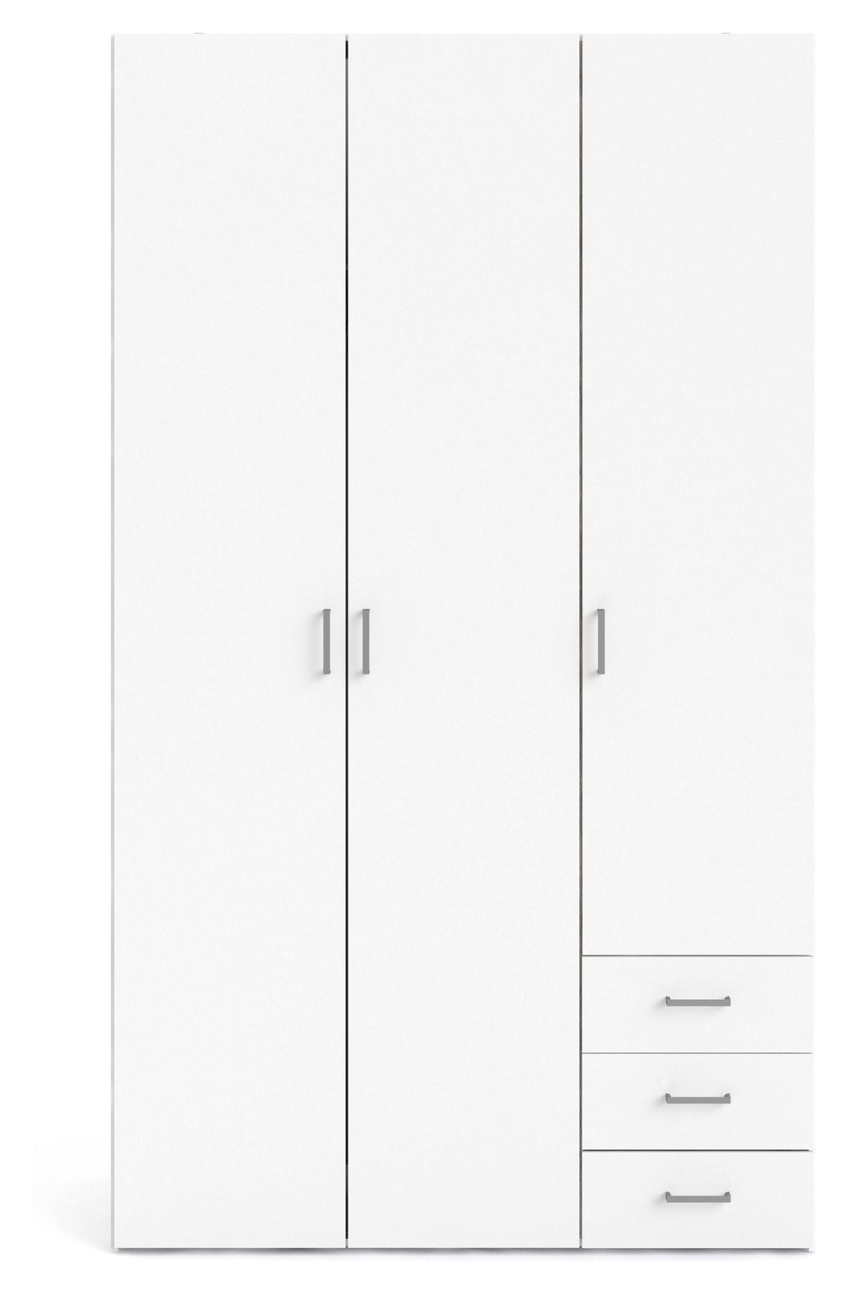 Space Wardrobe - White w/drawers