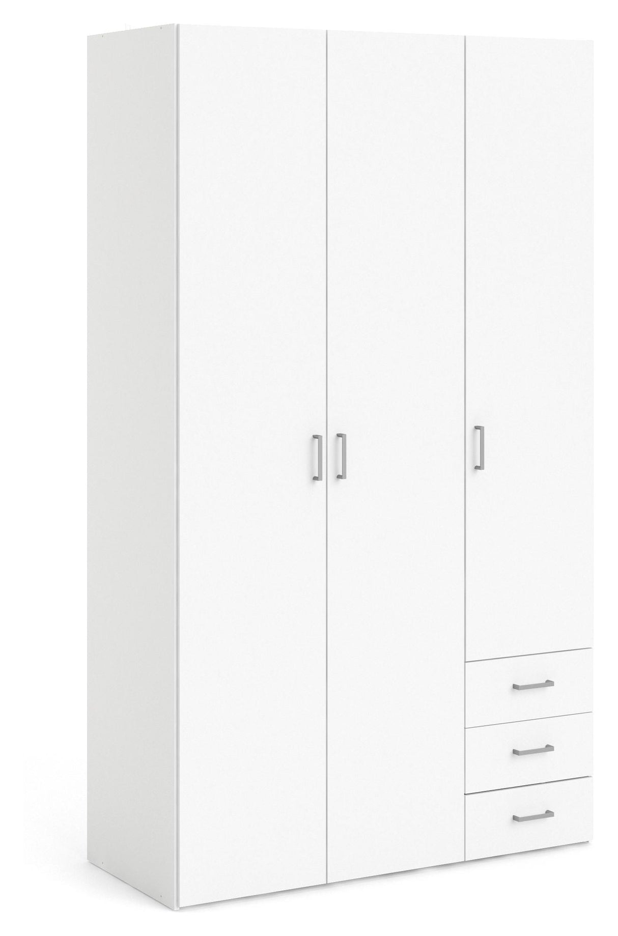 Space Wardrobe - White w/drawers