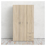 Space Wardrobe - Light wood w/drawers