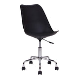 Stavanger Office chair in black with chrome legs