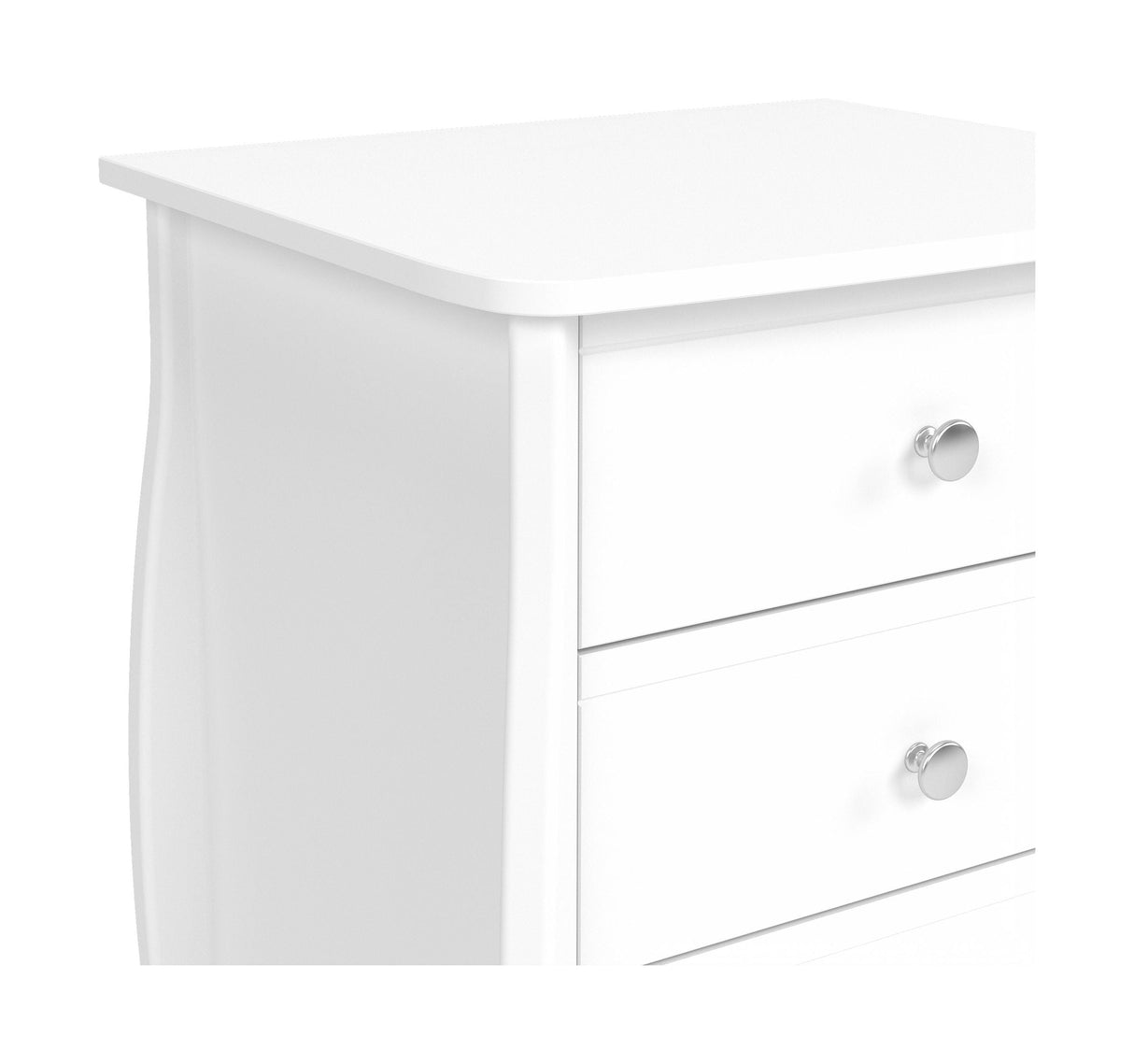 Baroque Chest narrow with 5 drawers, White