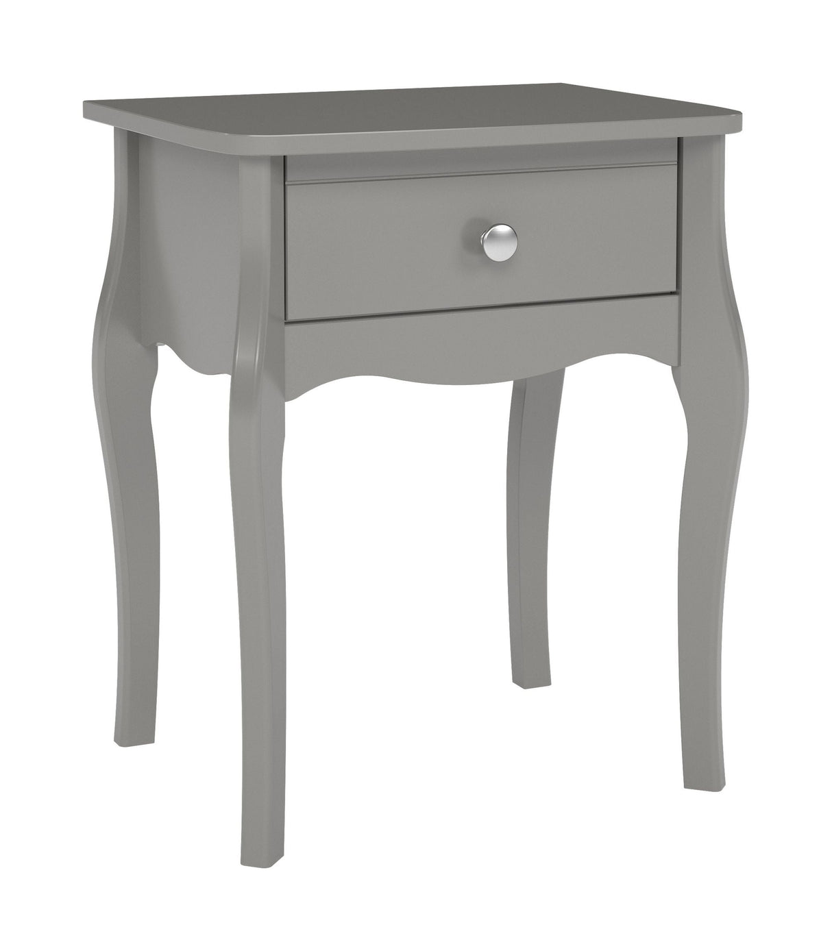 Baroque nightstand with 1 drawer, Gray