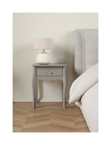 Baroque nightstand with 1 drawer, Gray