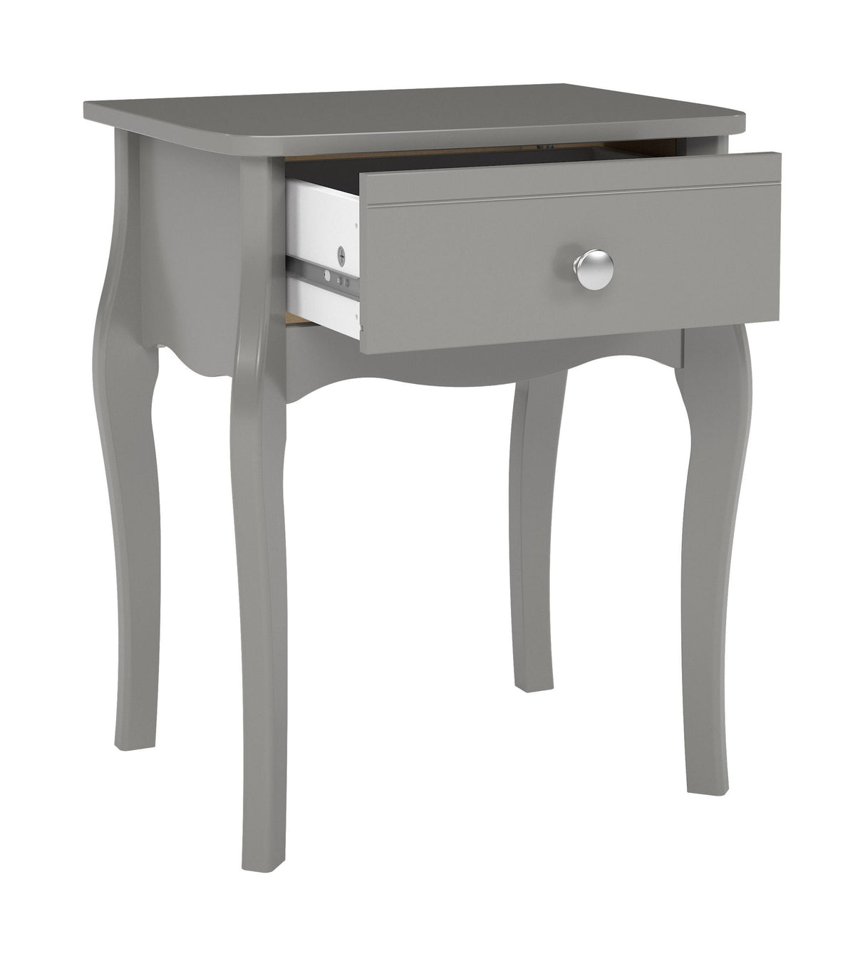 Baroque nightstand with 1 drawer, Gray