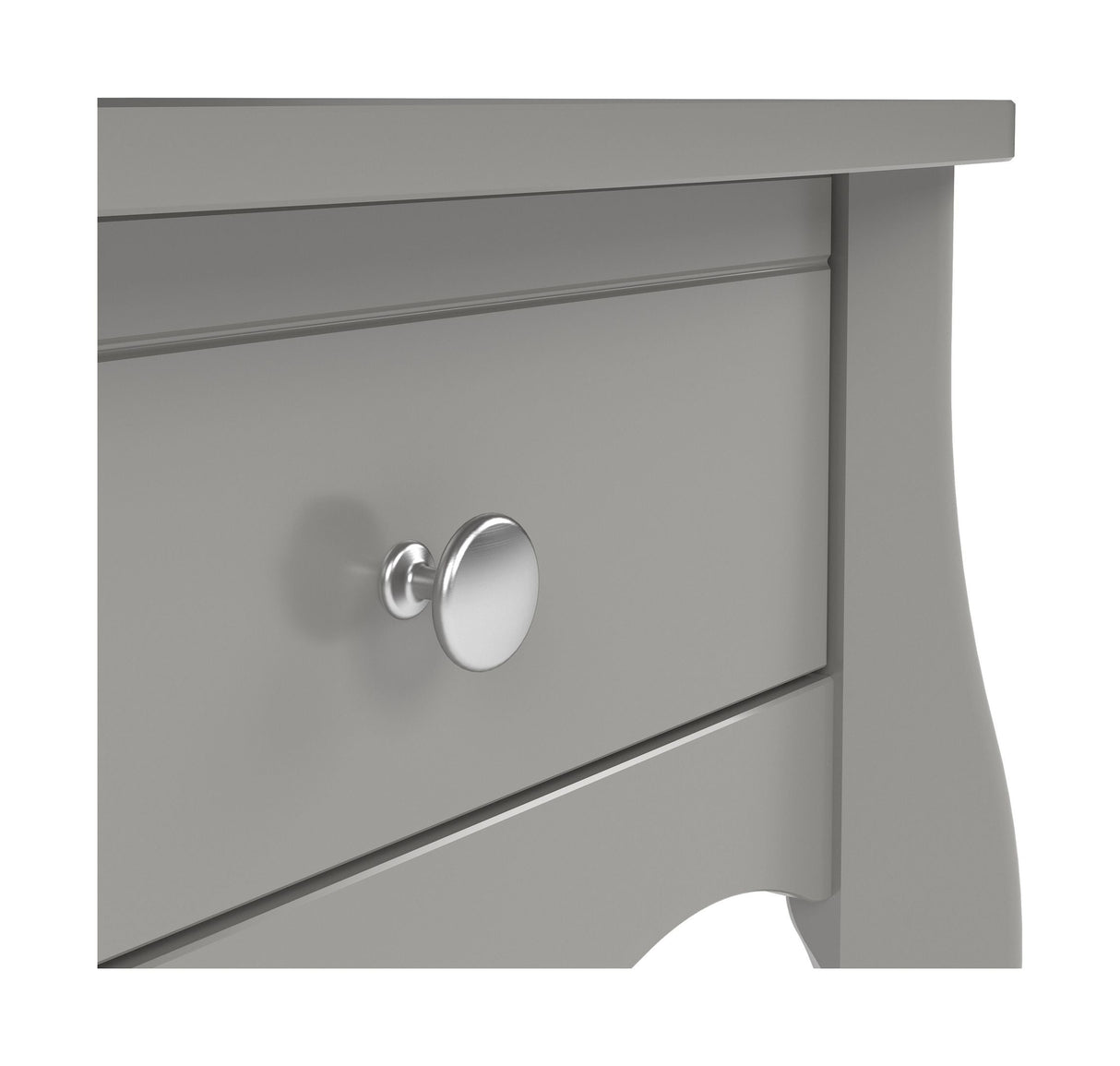 Baroque nightstand with 1 drawer, Gray