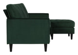 Strummer 3-seater sofa with chaise longue, Green