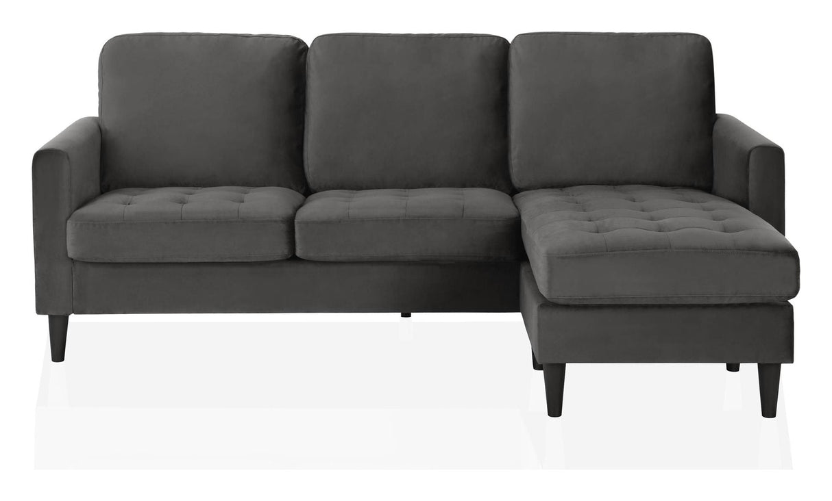 Strummer 3-seater sofa with chaise longue, Coke gray