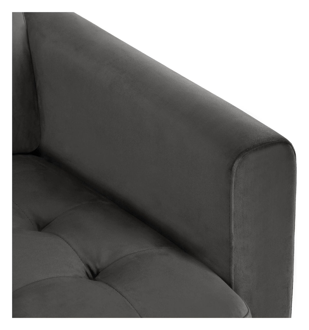 Strummer 3-seater sofa with chaise longue, Coke gray