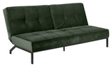 Sweem Sofa bed, Forest green velvet/Black metal