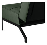 Sweem Sofa bed, Forest green velvet/Black metal