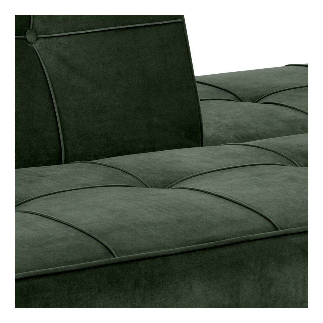 Sweem Sofa bed, Forest green velvet/Black metal