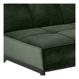 Sweem Sofa bed, Forest green velvet/Black metal