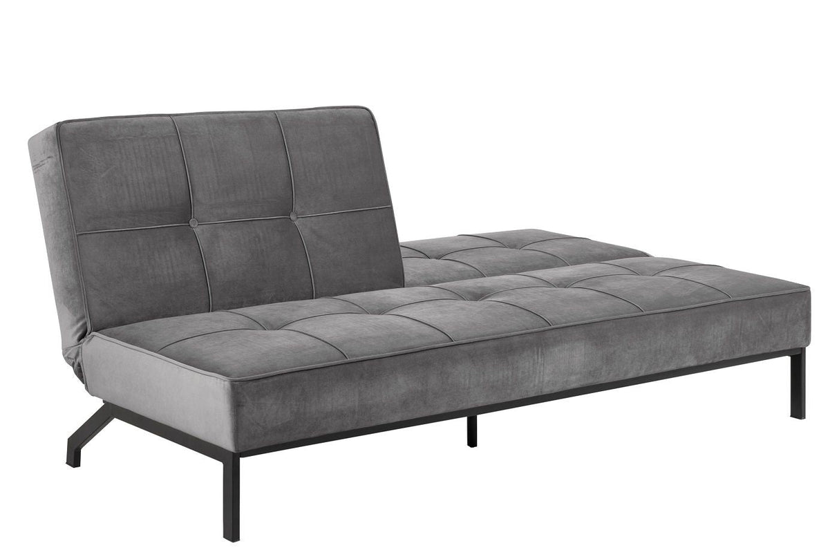 Sweem Sofa bed with velvet, dark gray