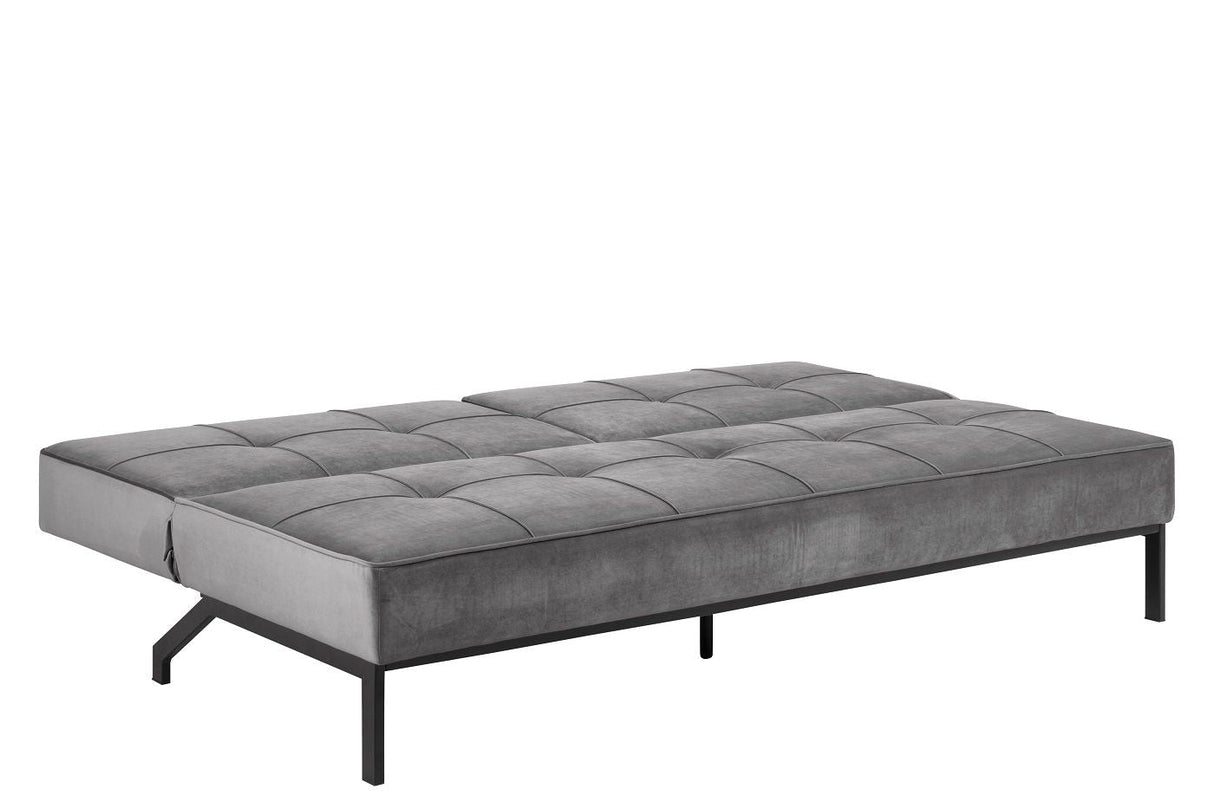 Sweem Sofa bed with velvet, dark gray