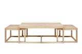 Tau Coffee Table Set 120x60, White Pigmented