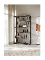 Albi Bookshelf, Concrete/Black Metal, 120x38x197