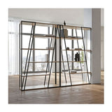 Albi Bookshelf, Light Oak/Black Metal, 120x38x197