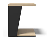 Albi Side Table, Light oak/Black, 40x40x46