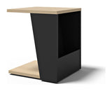 Albi Side Table, Light oak/Black, 40x40x46