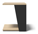 Albi Side Table, Light oak/Black, 40x40x46