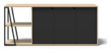 Albi Sideboard, Light Oak/Black Metal, 190x45x81