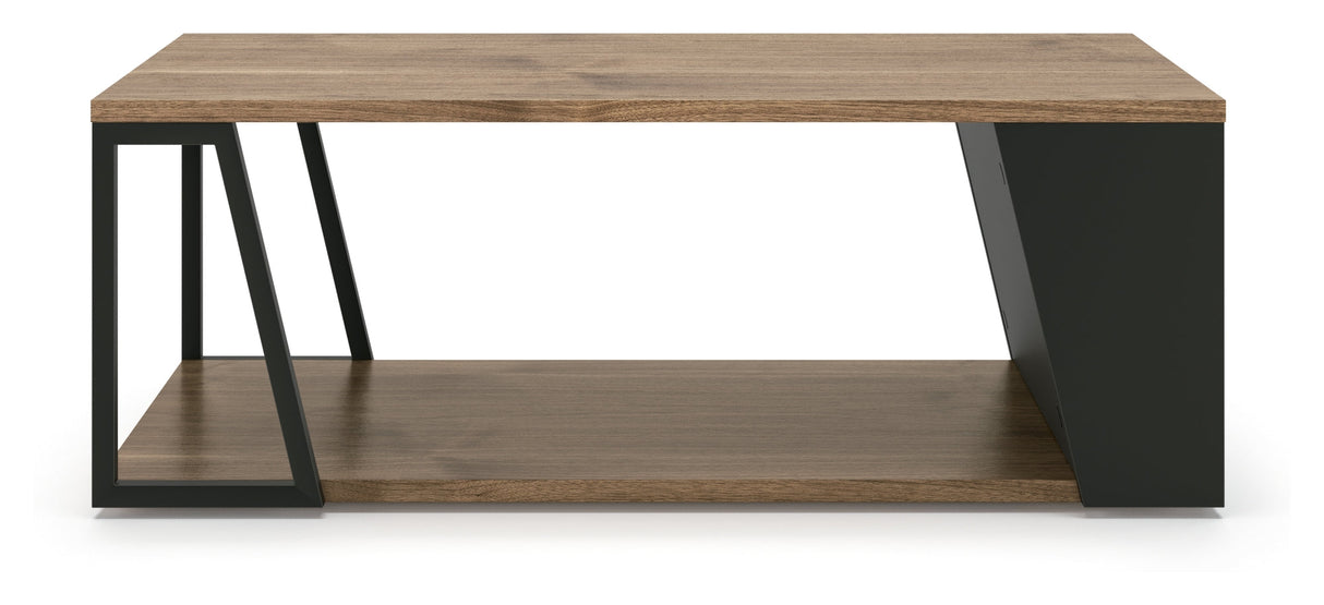 Albi Coffee Table, 55x100, Walnut Define/Black