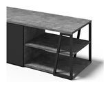 Albi TV Table 190, Concrete/Black Metal, 190x45x45