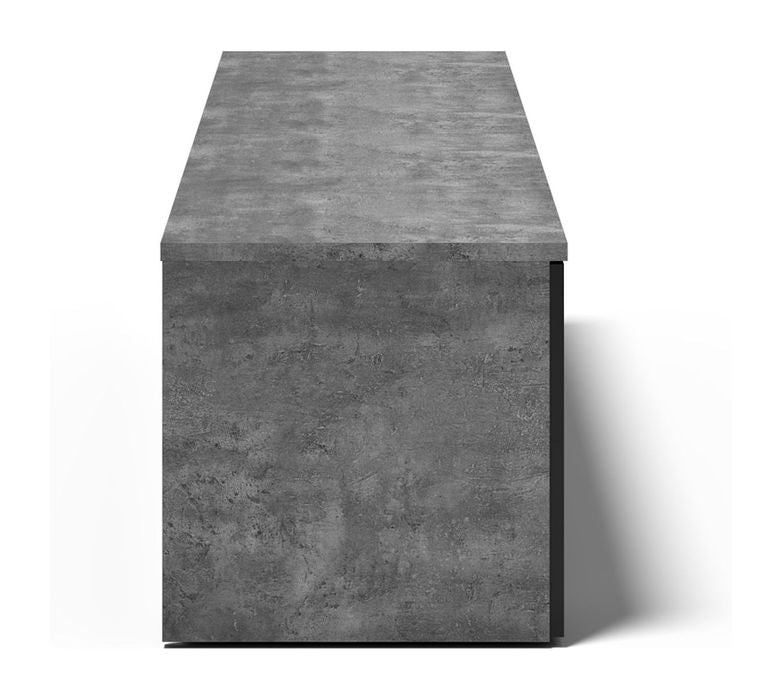 Albi TV Table 190, Concrete/Black Metal, 190x45x45