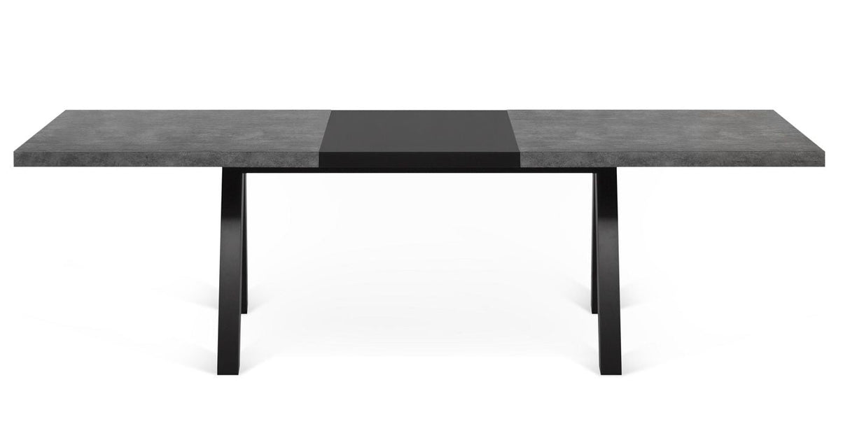 Temahome Apex Dining table w/pull-out - Gray concrete-look