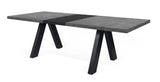 Temahome Apex Dining table w/pull-out - Gray concrete-look