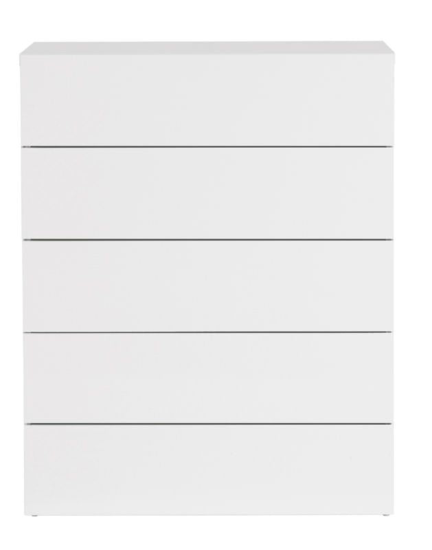 Temahome Aurora Chest - White w/5 drawers