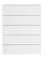 Temahome Aurora Chest - White w/5 drawers