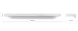 Temahome Balda Floating shelf, matte white, 120x22