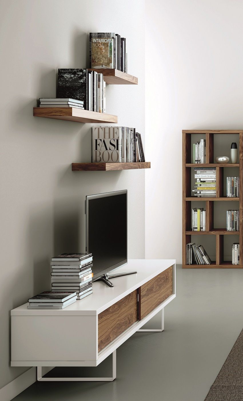 Temahome Balda Floating shelf, walnut veneer, 60x22