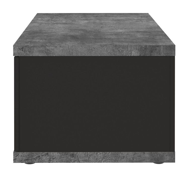 Berlin Coffee Table, Concrete/Black, 105x55x44