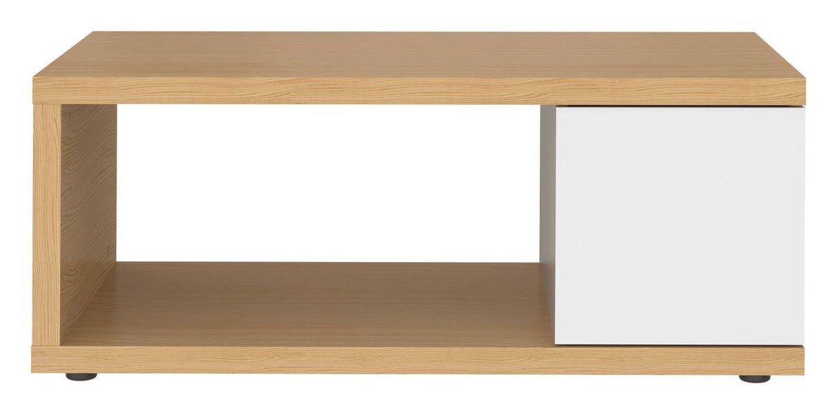 Berlin Coffee Table, Oak Veneer/White, 105x55x44