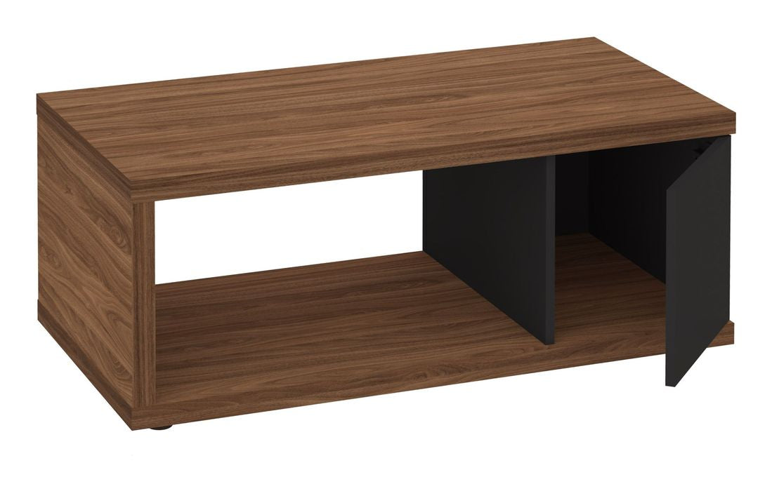 Berlin Coffee Table, Walnut Define/Black, 105x55x44