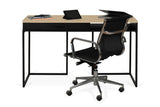 Temahome City Desk 130x50 - Light oak veneer/Black