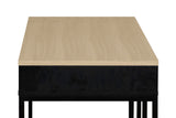 Temahome City Desk 130x50 - Light oak veneer/Black