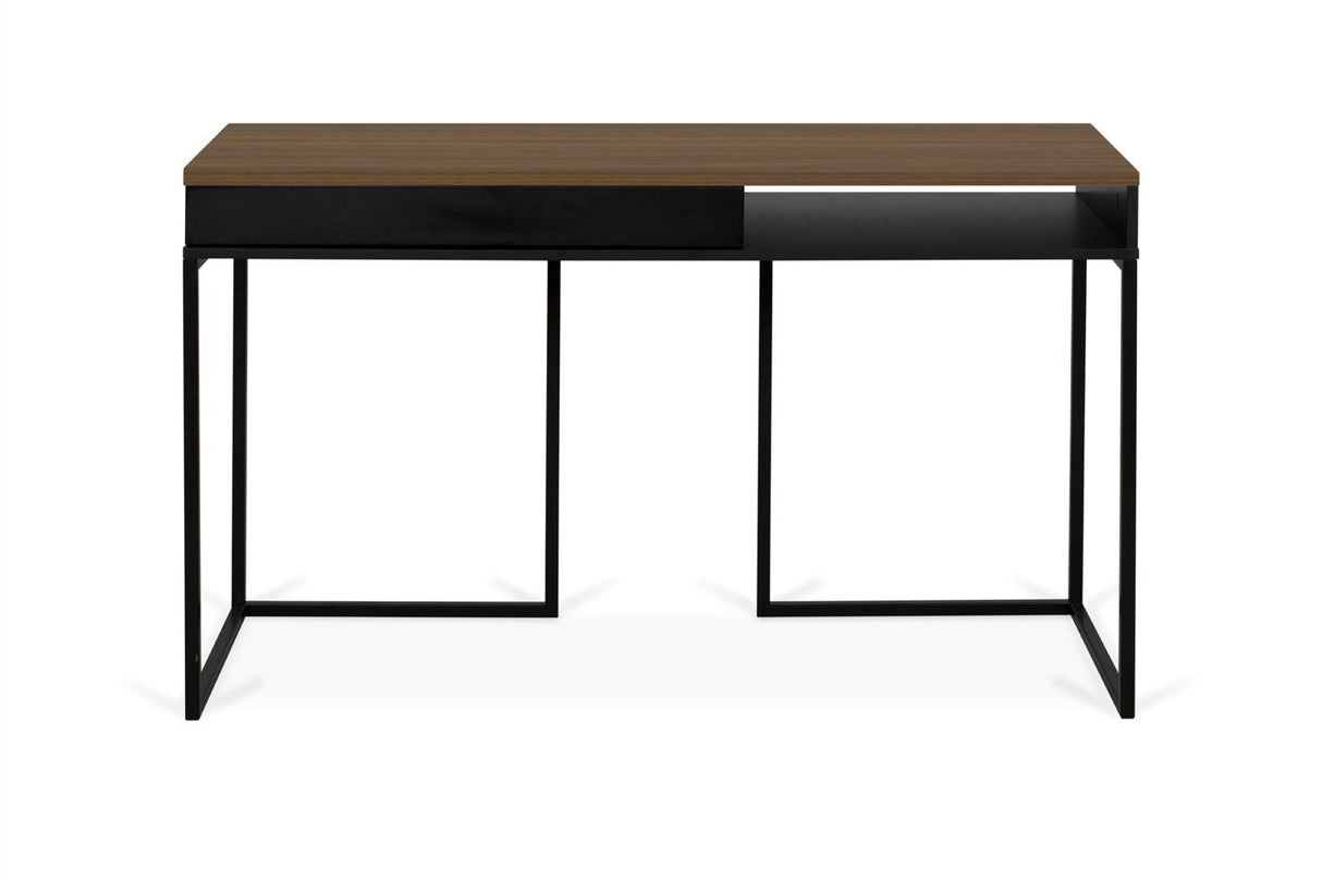 Temahome City Desk 130x50 - Walnut/Black