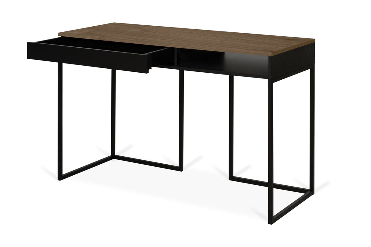 Temahome City Desk 130x50 - Walnut/Black