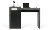 Detroit Console Table, Concrete Gray Melamine/Matte Black