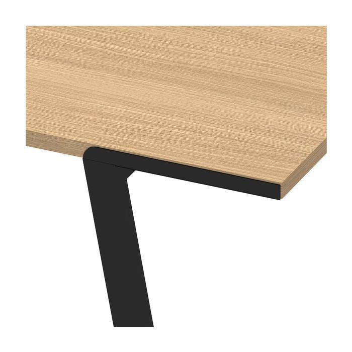 Operating Dining table 200, Oak veneer/Black Legs, 200x100x75