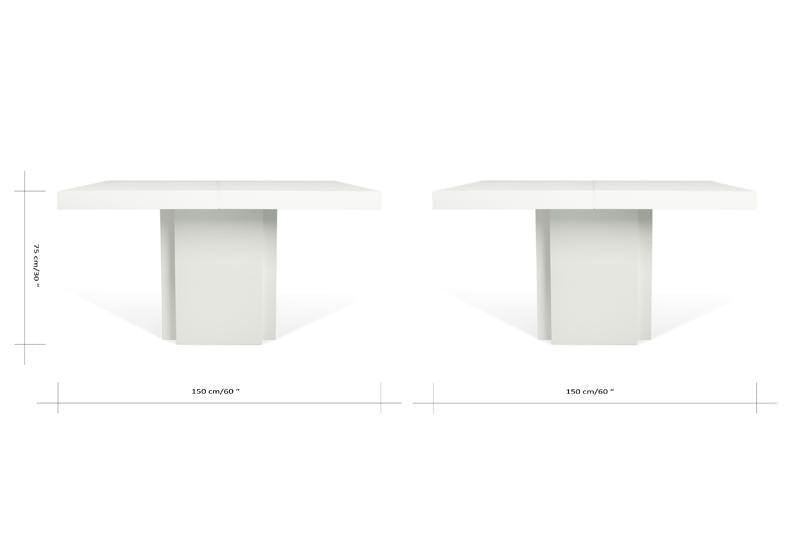 Temahome Dusk Dining Table - White High Gloss 150x150