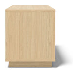 Ella Side Table 70, Light Oak Melamine/White, 70x40x47